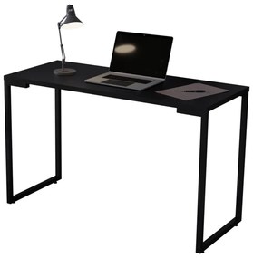 Mesa Escrivaninha Adelle 90cm Para Escritório e Home Office Industrial Preto - ADJ DECOR