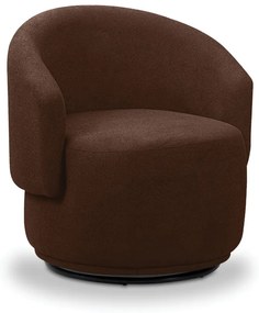 Poltrona Decorativa Orgânica Giratória Névoa Bouclê E03 - D'Rossi - Marrom