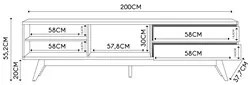 Painel para TV 75 Pol Chile e Rack Bancada Itália C05 Freijó/Off White