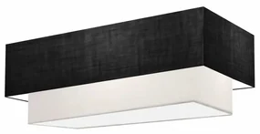 Plafon Para Sala Retangular SL-3044 Cúpula Cor Preto Branco
