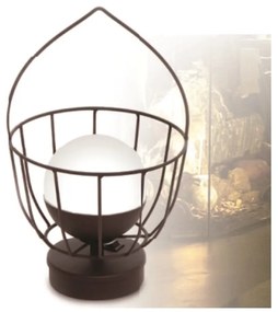 Abajur Freedon Esfera Cesto Ø16,5X28Cm Globo Ø10Cm 1Xled 0,5W 3000K -... (BRANCO / COBRE BRILHO, AMBAR, 220V)