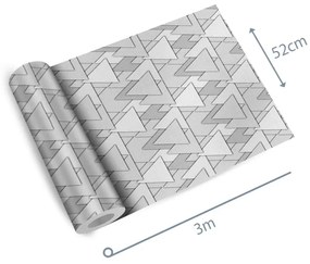 Adesivo geométrico triângulo 3D prata