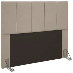 Cabeceira Perola Para Cama Box Casal 140 cm Suede - D'Rossi - Bege