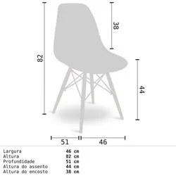 Mesa Escrivaninha Fit 90cm Castanho e Cadeira Charles FT1 Preta - Mpoz