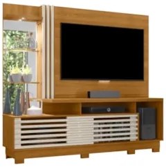 Estante Painel Para TV 60 Pol 200cm Sam Z10 Off/Cinamomo - Mpozenato