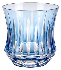 Copo de Cristal Lapidado Artesanal p/ Whisky - Azul Claro - 66  Azul Claro - 66