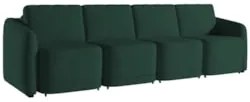 Sofá Cama Casal para Sala 316cm Polska Z08 Veludo Verde - Mpozenato