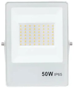 Projetor Led Ultrafino Aluminio 50W 120 6500K Ip65 - BRANCO