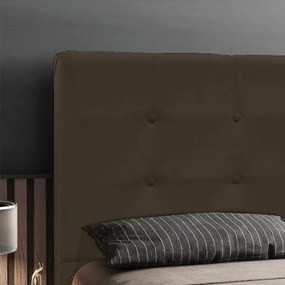 Cabeceira Luna Para Cama Box Solteiro 90 cm Suede - D'Rossi - Marrom