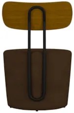 Poltrona Decorativa para Sala de Estar Redonda 53cm Le Moon Z32 Veludo