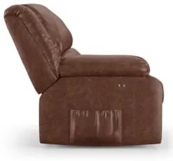 Poltrona do Papai Reclinável Pietra Power Touch Massagem FH9 PU Marrom