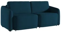 Sofá Cama Casal para Sala 176cm Polska Z08 Veludo Azul - Mpozenato