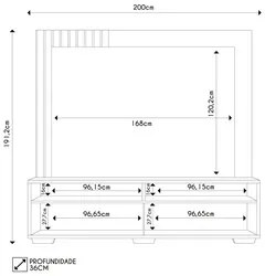 Estante Painel para TV 70 Pol Ripado 200cm Fox Freijó/Off White - Caem