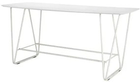 Mesa Alta Retangular Pix com Tampo em MDF e Base em Aco Tubular Branca 2,40 MT (LARG) - 55330 Sun House