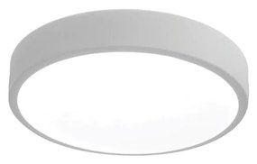 Plafon Luna Redondo Ø33X7Cm Led 24W Bivolt - Usina 19660/33 (BT - Branco Texturizado, 3000k)