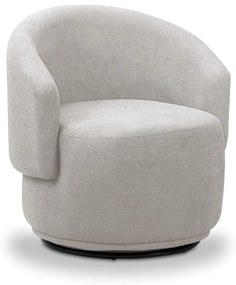 Poltrona Decorativa Orgânica Giratória Névoa Bouclê E03 - D'Rossi - Cinza claro