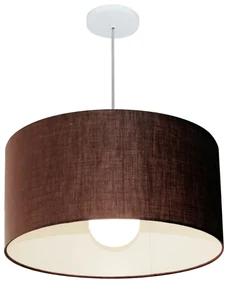 Pendente Cilíndrico Café MJ-4208 Para Mesa de Jantar e Estar