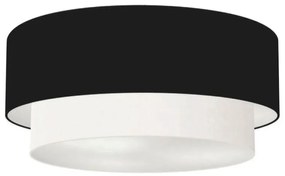 Plafon Para Sala de Jantar Cilíndrico SJ-3021 Cúpula Cor Preto Branco