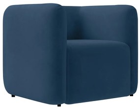 Poltrona Sala de Estar Decorativa Laguna Veludo Azul Marinho K01 - D'Rossi