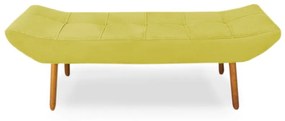 Cabeceira com Calçadeira Queen 160cm Maya Suede Amarelo - Sheep Estofados - Amarelo