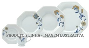 Aparelho De Jantar E Chá 30 Peças Porcelana Real - Dec. Âmbar 2º Linha 2357