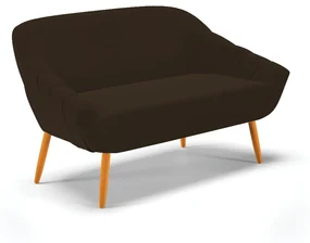 Namoradeira 02 Lugares Giovana Suede Pés Palito Castanho - D'Rossi - Marrom