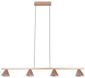 Pendente Led Metal Aluminio 38W 3000K Flora - CHAMPAGNE
