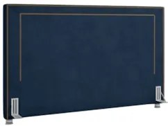 Cabeceira Cama Box Casal Queen 160cm Mali P02 Veludo Azul Marinho - Mp