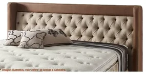 Cabeceira Botonê Loi  Bege com Couríssimo Casal 1,68cm  - 49410 Sun House