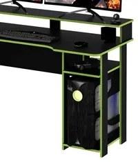 Mesa Para Computador Notebook Gamer ME4153 Preto/Verde - Tecno Mobili