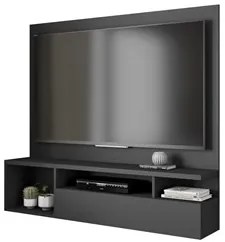 Painel para TV 55 Pol com Bancada Suspensa 136cm Brasil Preto Tex - Ca