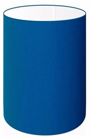 Cúpula abajur e luminária cilíndrica vivare cp-8006 Ø18x25cm - bocal europeu - Azul-Marinho