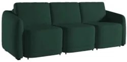 Sofá Cama Casal para Sala 336cm Polska Z08 Veludo Verde - Mpozenato