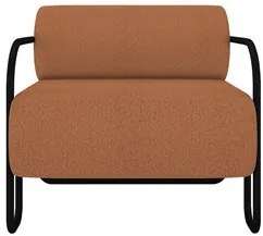 Poltrona Decorativa para Sala Industrial Kira K04 Bouclê Terracota - M