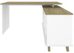 Conjunto Escritório Home Office 4 Peças Golden A06 Olmo/Branco - Mpoze