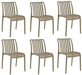 Kit 6 Cadeiras Monoblocos Área Externa Ipanema com Proteção UV Fendi G56 - Gran Belo