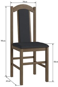 Conjunto 2 Cadeiras Madeira Tecido Corino 500 - Ameixa Negra