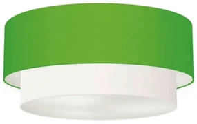 Plafon Para Sala de Jantar Cilíndrico SJ-3064 Cúpula Cor Verde Limão Branco