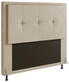 Cabeceira Ametista Para Cama Box Casal 140 cm Suede Bege - D'Rossi