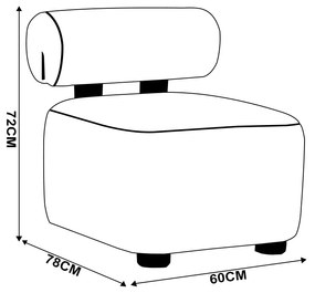 Poltrona Decorativa para Sala Kit 2 Helora Bouclê Cinza Escuro E03 - D'Rossi