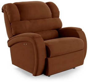 Poltrona do Papai Reclinável Napoli Power Touch Massagem Veludo Terracota FH1 - D'Rossi