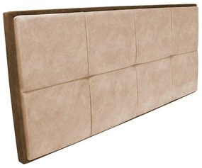 Cabeceira Painel Havana para Cama Box Queen 160 cm Suede Bege com Marrom Craquelado - D'Rossi