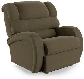 Poltrona do Papai Reclinável Napoli Power Touch Massagem Veludo Capuccino FH1 - D'Rossi