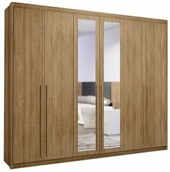 Guarda Roupa Casal 6 Portas Espelho Dubai Majestic Nature    - VLR MÓV