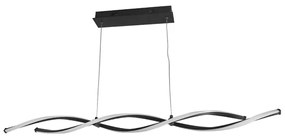 Pendente Led Metal Silicone Preto 30w 3000k Flow