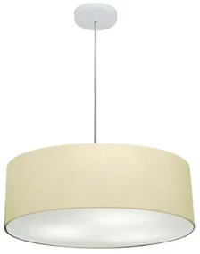 Pendente Cilíndrico Bege MJ-4254 Para Mesa de Jantar e Estar