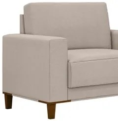 Sofá 3 Lugares 214cm Com 02 Poltronas Zaire M22 Linho Areia    - Mpoze