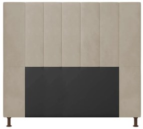 Cabeceira Malibu Para Cama Box Casal 140 cm Suede - D'Rossi - Bege