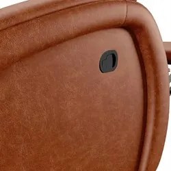 Poltrona do Papai Reclinável Kalie Glider Giratória USB FH9 PU Caramel