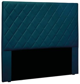 Cabeceira Cama Box Casal 140 cm Dubai Veludo Azul Marinho S04 - D'Rossi